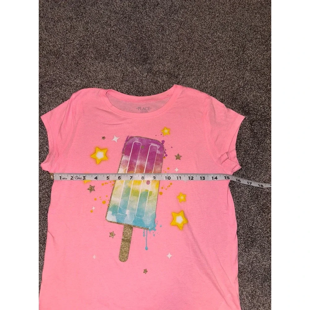 Children's Place Girls Pink Ice Cream Short Sleeve T-Shirt‎